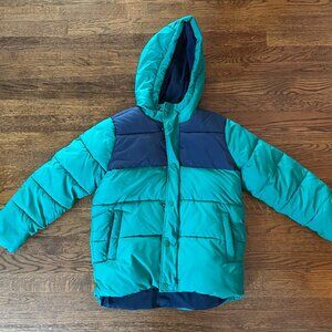 Amazon Essentials Boys' Heavyweight Hooded Puffer Jacket Size Large Like New